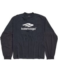 Balenciaga - Cotton Logo Long-Sleeve T-Shirt - Lyst