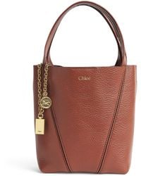 Chloé - Small Leather Spin Tote Bag - Lyst