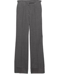 Prada - Technical Wool Tailored Trousers - Lyst