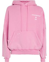 Cole Buxton - Cotton Distressed Logo Hoodie - Lyst