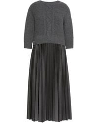 Weekend by Maxmara - Jersey Midi Dress With Virgin Wool Sweater - Lyst