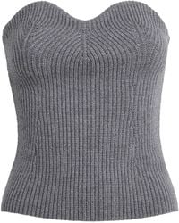 Jil Sander - Wool-Blend Bustier Top - Lyst