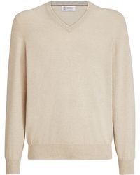 Brunello Cucinelli - Cashmere V-Neck Sweater - Lyst