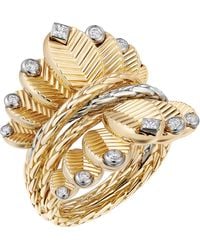 Cartier - And Diamond Grain De Café Ring - Lyst