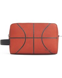 Off-White c/o Virgil Abloh - Off- Leather Basketball Toiletry Bag - Lyst