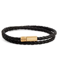 Tateossian - Gold-plated Leather Macramé Bracelet - Lyst