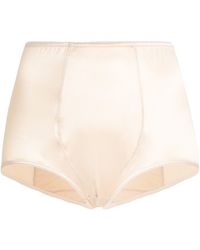 Dolce & Gabbana - Stretch-Silk Satin High-Waist Briefs - Lyst