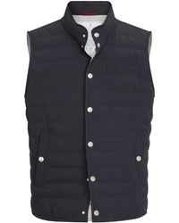 Brunello Cucinelli - Bonded Taffeta Down Gilet - Lyst