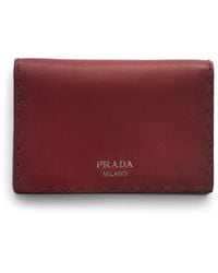 Prada - Lambskin Bifold Wallet - Lyst