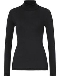 Hanro - Wool-Silk Funnel-Neck Top - Lyst