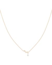 Astrid & Miyu - And Diamond Drop Pendant Necklace - Lyst