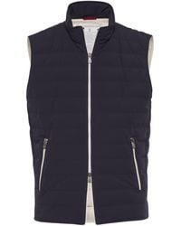 Brunello Cucinelli - Bonded Taffeta Down Gilet - Lyst