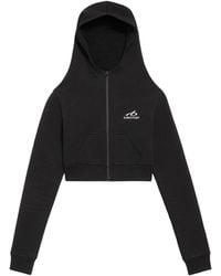 Balenciaga - Cropped Zip-Up Hoodie - Lyst