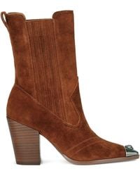 Kurt Geiger - Suede Western Regent Boots - Lyst