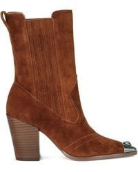 Kurt Geiger - Suede Western Regent Boots - Lyst