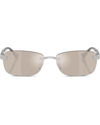 Ferrari - Titanium Rimless Rectangular Sunglasses - Lyst