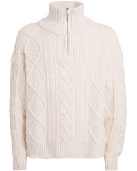 FRAME - Wool-Cashmere Half-Zip Sweater - Lyst