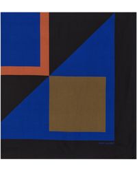 Saint Laurent - Silk Geometric Print Scarf - Lyst