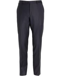 Corneliani - Virgin Wool Slim Tailored Trousers - Lyst