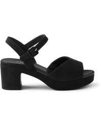Prada - Suede Padded Heeled Sandals 65 - Lyst