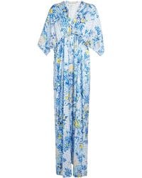 Mary Katrantzou - Satin Fleur De Vichy Taormina Kaftan Dress - Lyst