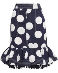 Jacquemus - Cotton Polka Dot Cabana Midi Skirt - Lyst