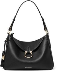 Aspinal of London - Grained Leather Ella Shoulder Bag - Lyst