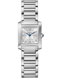 Cartier - Small Steel Tank Française Watch 21.2Mm - Lyst