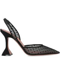 AMINA MUADDI - Mesh Holli Slingback Pumps 95 - Lyst