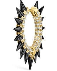 Maria Tash - Moissanite Mohawk And Diamond Pavé Hoop Earring - Lyst