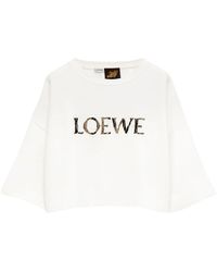 Loewe - X Paula's Ibiza Embroidered Logo T-shirt - Lyst