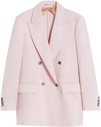 Max Mara - Wool-Mohair-Silk Double-Breasted Blazer - Lyst
