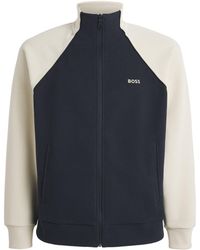 BOSS - Cotton-Blend Zip-Up Sweatshirt - Lyst