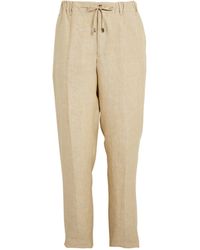 FIORONI CASHMERE - Linen Drawstring Trousers - Lyst