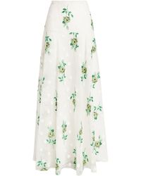 Giambattista Valli - Floral-embroidered Macramé Maxi Skirt - Lyst