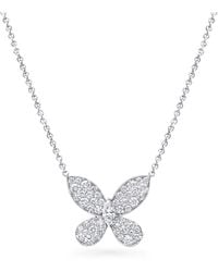 Graff - And Diamond Pavé Butterfly Small Pendant Necklace - Lyst