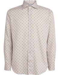 Eleventy - Cotton Polka Dot Shirt - Lyst