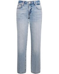 7 For All Mankind - Calie Mid-Rise Straight Jeans - Lyst