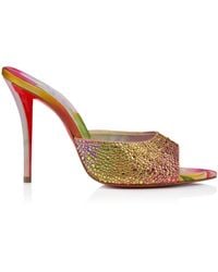 Christian Louboutin - Miss Z Mule Botanica Strass Mules 100 - Lyst