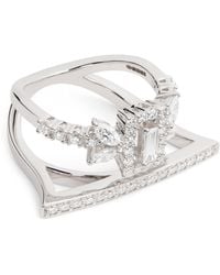 YEPREM - And Diamond Y-Not Stackable Ring - Lyst