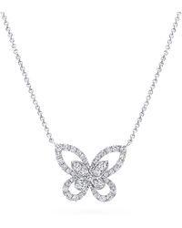 Graff - And Diamond Mini Butterfly Necklace - Lyst