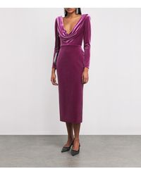 alex perry mila velvet midi dress Alex Perry Mila Velvet Midi Dress on Sale