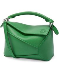 Loewe - Mini Leather Puzzle Edge Top-Handle Bag - Lyst