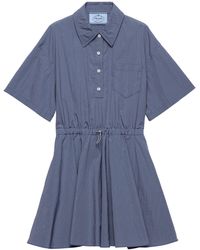 Prada - Cotton-Blend Technical Mini Dress - Lyst