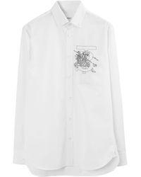 Burberry - Fernley Monogram Ekd Cotton Shirt - Lyst