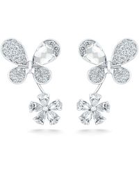 David Morris - White Gold And Diamond Pixie Butterfly Earrings - Lyst