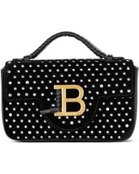 Balmain - Mini Velvet Embellished B-buzz Cross-body Bag - Lyst