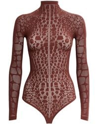 Wolford - Reptile Net Bodysuit - Lyst
