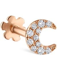 Maria Tash - Diamond Moon Threaded Stud Earring - Lyst
