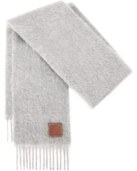 Loewe - Wool-Mohair Logo Scarf - Lyst